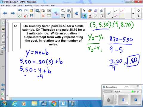 Writing Linear Equations   Context #4a