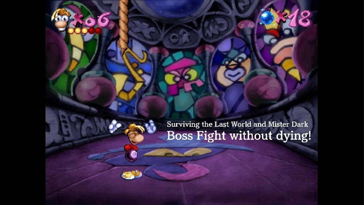 Rayman 30th Anniversary Edition - Surviving the Last World and Mister Dark Boss Fight without dying!