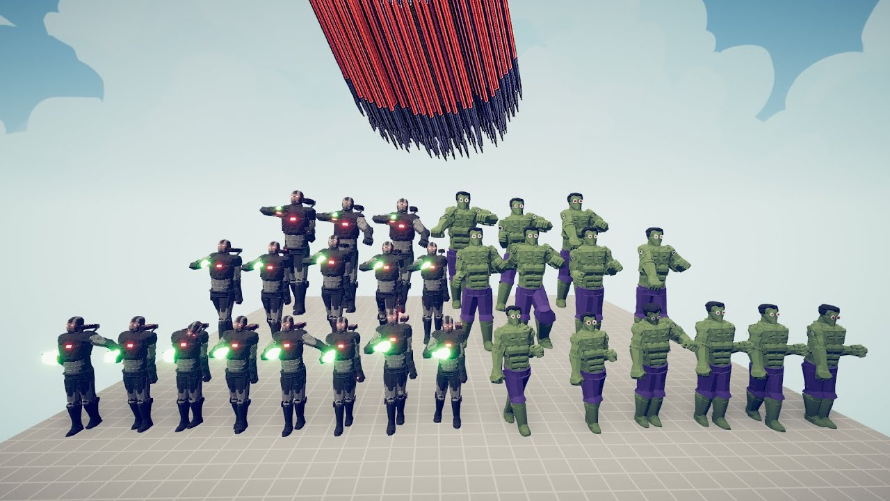 Random Size BOXING ROBOT + HULK Army vs Every God | Tabs Simulator