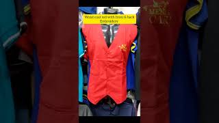 "Timeless Appeal: Red Waistcoat, Dual Logo Embroidery – Make a Lasting Impression with Every Step."