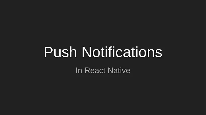 1. React Native Push Notifications Using FCM _ Introduction & Android Platform [عربي]