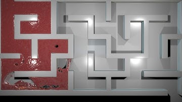 Maze Fluid simulation | Blender 3d Fluid particle [1080p]