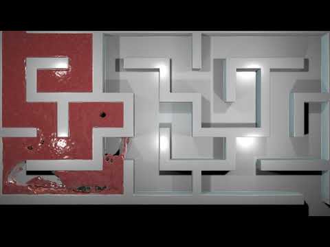 Maze Fluid simulation | Blender 3d Fluid particle [1080p]