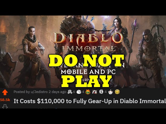 Diablo Immortal, trapped by the free to play model of mobile games