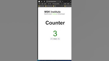 Basic Counter | HTML, CSS, JavaScript | #mskwebproject-33 #mskinstitute #coding #programming