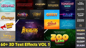 Photoshop Text Effect 3D PSD Files Free For Download VOL 1