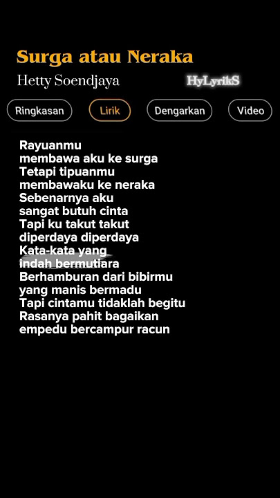 Download lagu Lirik Lagu Surga Atau Neraka-Hetty Soendijaya 🎶 #dangdut #lagutrend #lirikviral