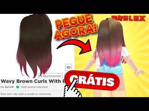 Cabelo preto solto - Roblox