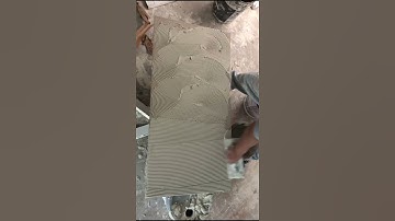 construction ASMR tile back butter application #construction #lft #painting #tile #paint #asmr #diy
