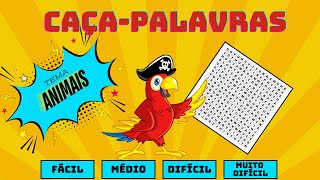 CAÇA PALAVRAS // Tema: AMIMAIS  // Será que você consegue encontrar? screenshot 2