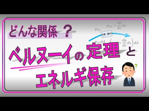 ベルヌーイの定理とエネルギー保存則の関係　【流体力学】