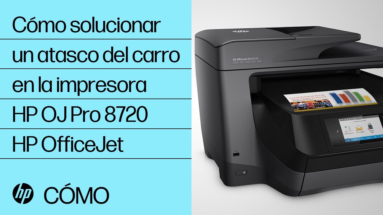 Cómo sustituir cartuchos de tinta en la impresora HP OfficeJet Pro 8720 | HP  OfficeJet | HP - YouTube