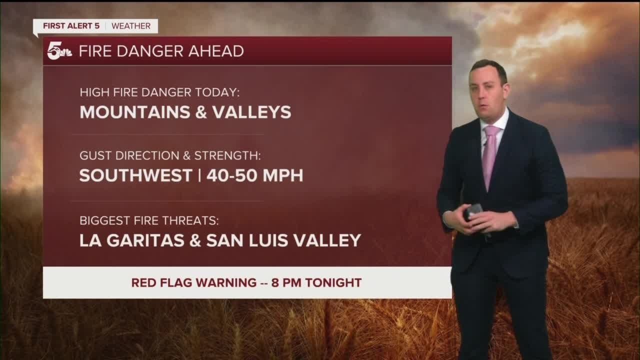 Record heat with high fire danger west of I-25 - YouTube