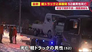 吹雪＆凍結路面で