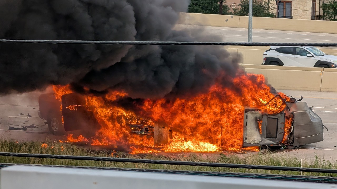 Truck driver killed in fiery crash - YouTube