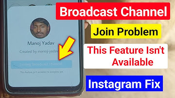 instagram broadcast channel join problem | this feature isn