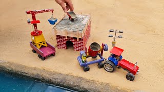 Top diy tractor the most creatives  mini rustic! making miniature for water pump| concrete bridge #3