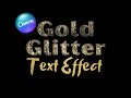 Gold glitter text effect  canva typography art tutorial