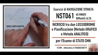 NST061 - Esercizio di Navigazione STIMATA - Incrocio tra due LOSSODROMIE (Metodi GRAFICO/ANALITICO)