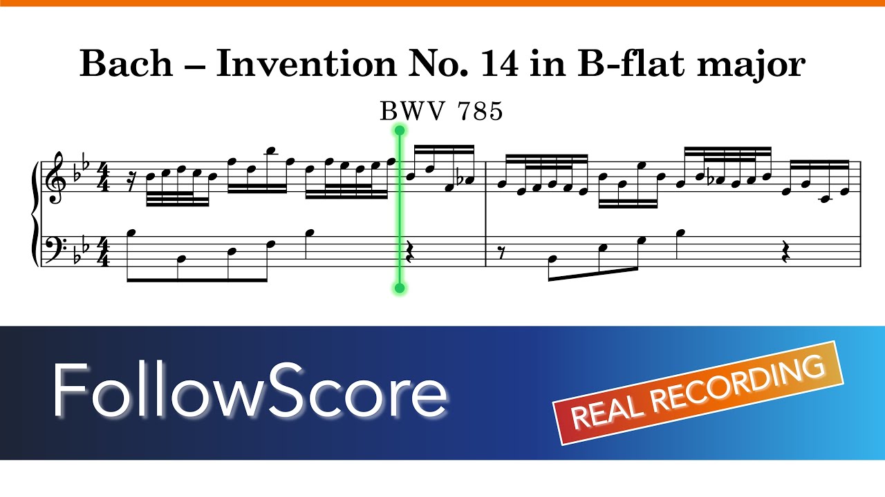 Bach – Invention No. 14 in B-flat major, BWV 785 (András Schiff ...