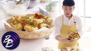 E14💋 Korean street food: Squid Tempura || Beauty Beasts