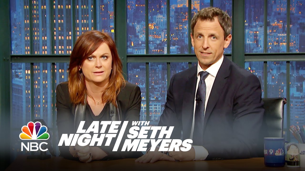 Seth Meyers & Amy Poehler Reunite To Take On James Comey In Really? Segment On 'Late Night'