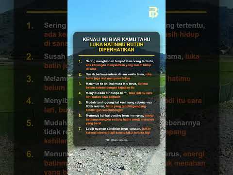 KENALI INI BIAR KAMU TAHU LUKA BATINMU BUTUH DIPERHATIKAN