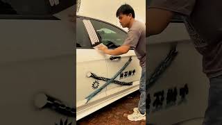 🔥Car Paint Remover Spray Cleaning Paint Stains from a Car Door #3489 @sovorsgadget