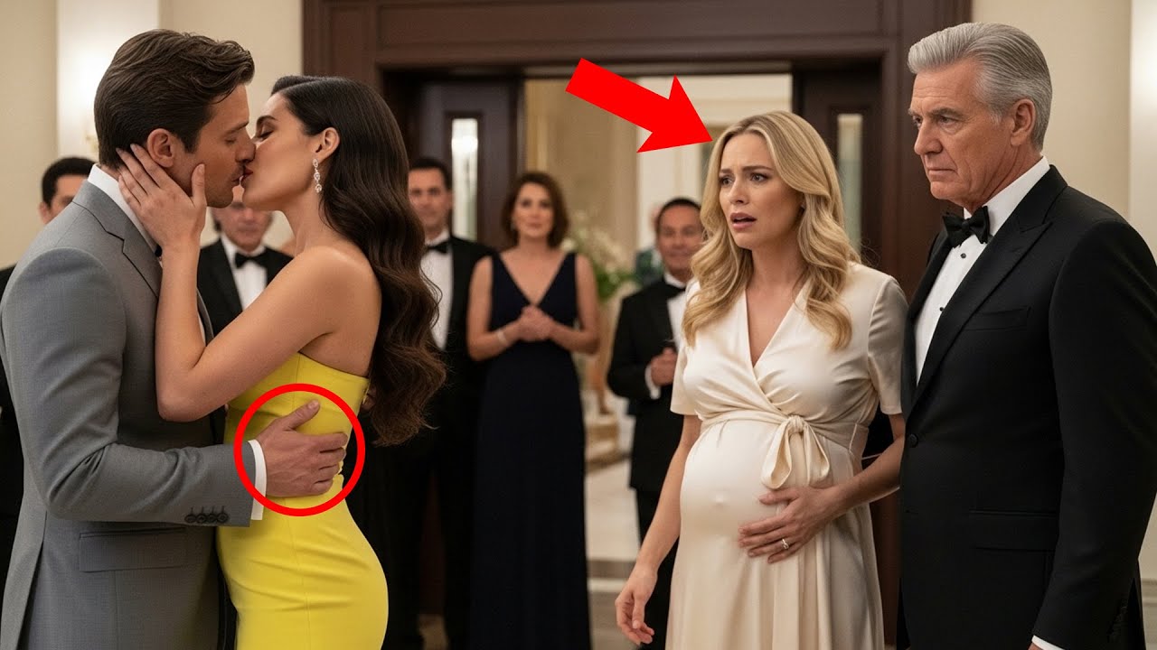 They Shared Kiss At The Gala Spotlight — Until The Pregnant Wife Walked In With Billionaire’s Father