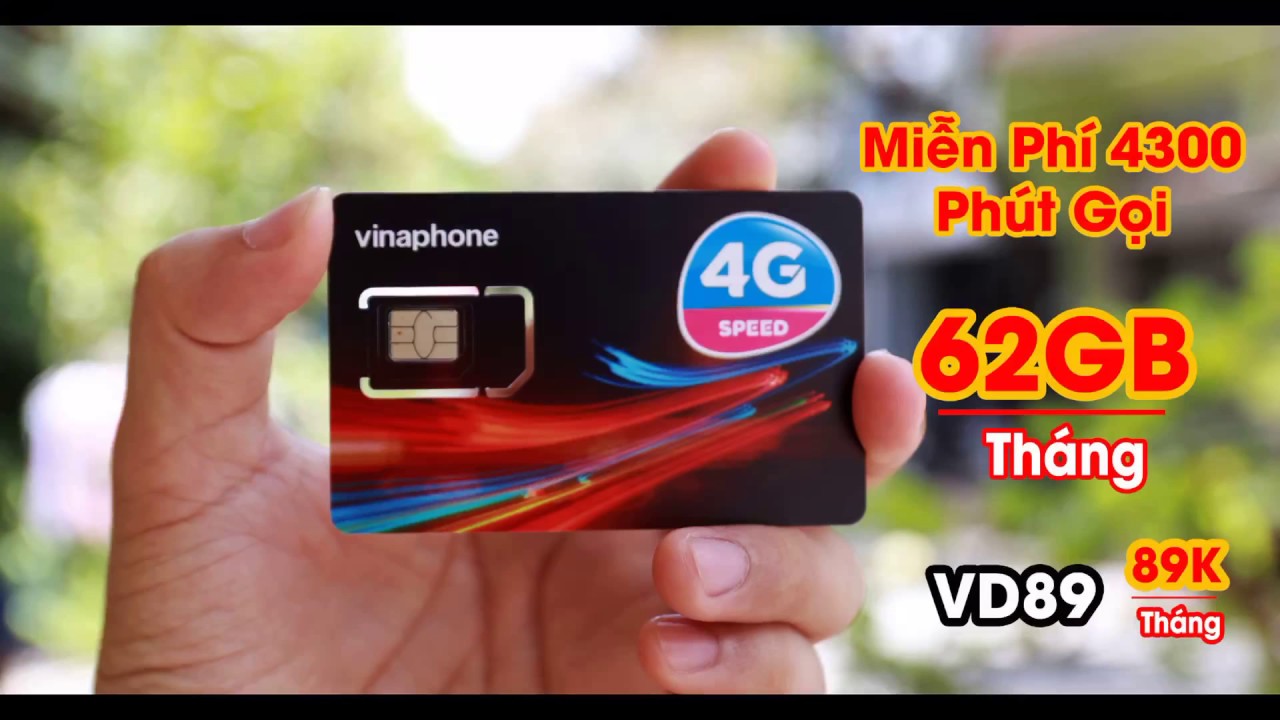 Sim 4G Vinaphone 62GB/Tháng VD89 Bình Dương