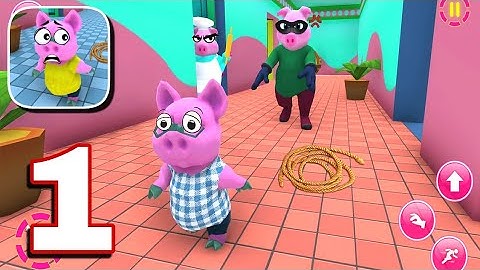 Evil Piggy Granny Piggy Escape Gameplay Walkthrough Part 1 || Level 1 to 5 ||