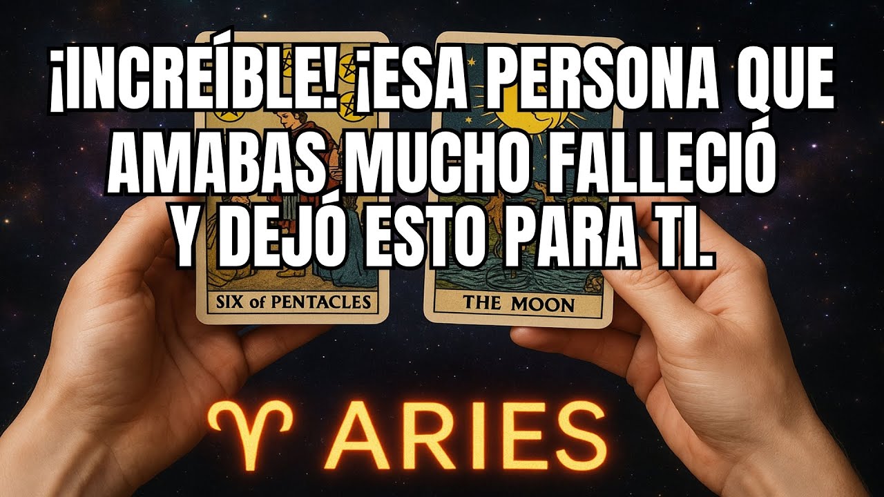 ARIES♈¡NO VAS A CREER LO QUE ESA PERSONA DEJÓ PARA TI ANTES DE IRSE!