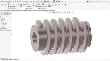 SolidWorks Beginner Tutorial | Worm Screw Gear