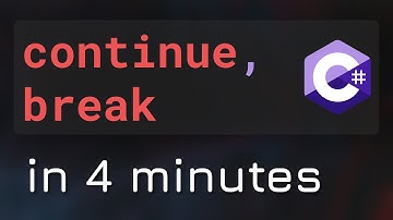 #26 CONTINUE and BREAK Statements in C# Programming (Hindi)