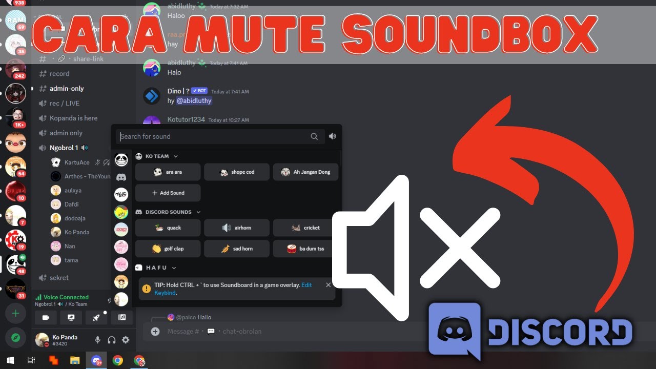 CARA MEMATIKAN ATAU MENGECILKAN VOLUME SOUND BOARD DISCORD FITUR TERBARU