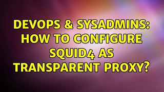 Famous DevOps & SysAdmins: How to configure squid4 as transparent proxy? (2 Solutions!!) Profile