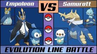 Empoleon Vs. Samurott - Water Starter Battle Pokémon Sunmoon