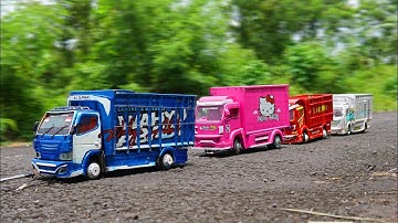 Konvoi Miniatur Truk Oleng Si Aa Zafran, Wahyu Abadi dan Truk Ghina