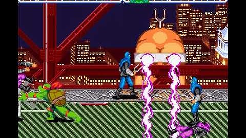 [SNES] Teenage Mutant Ninja Turtles Turtles in time Scene 1 | Big apple, 3 am