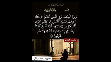 ما تيسر من سورة الزمر بصوت القارىء احمد مرخان