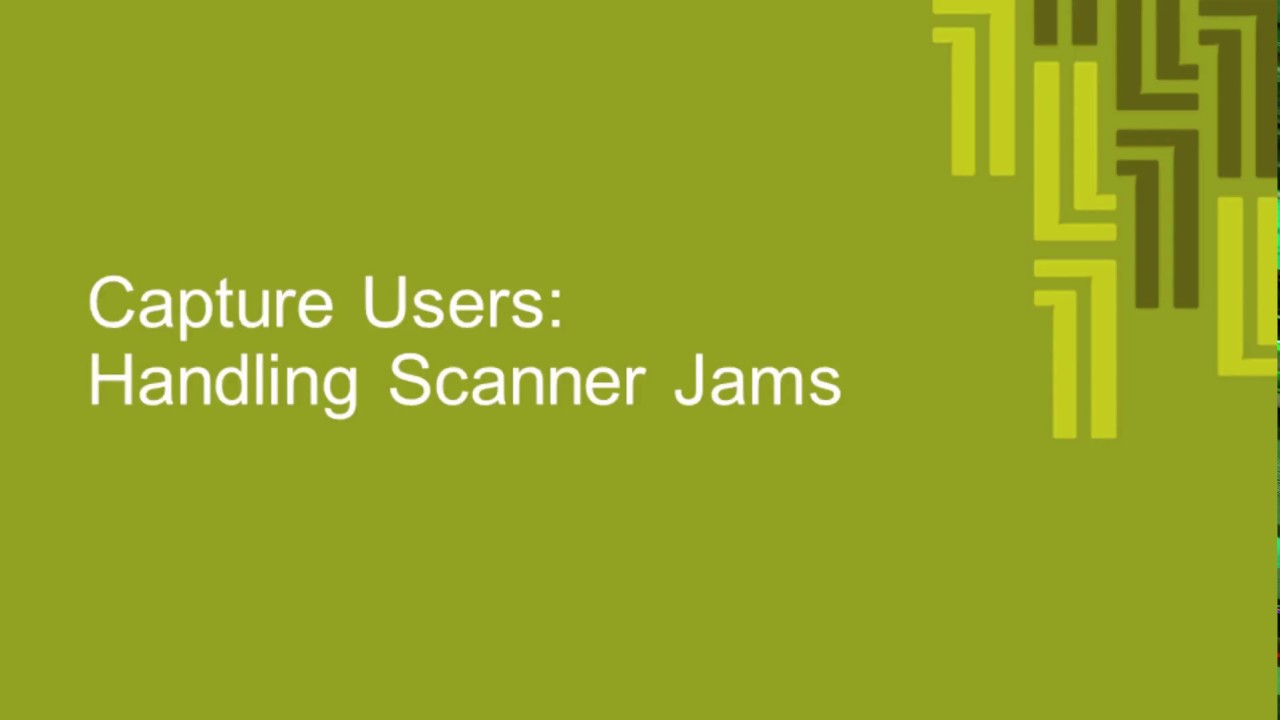 Handling Scanner Jams - YouTube