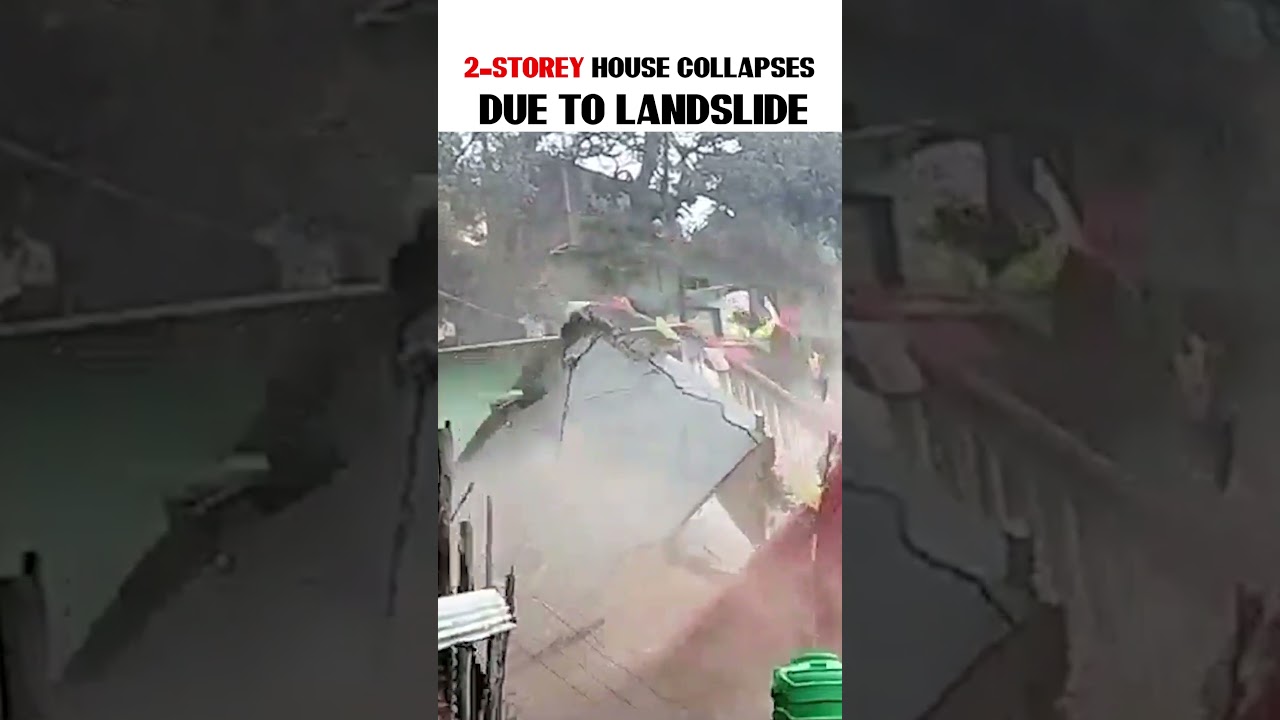 News viral# NAINITAL-2-Storey House Collapses Due To Landslide