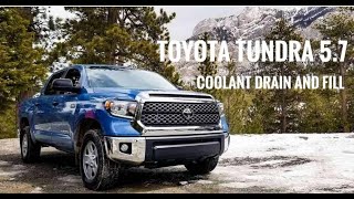 2nd Gen 5.7 Toyota Tundra Coolant Drain and Fill 2nd Gen 5.7 Toyota Tundra Coolant Drain and Fill