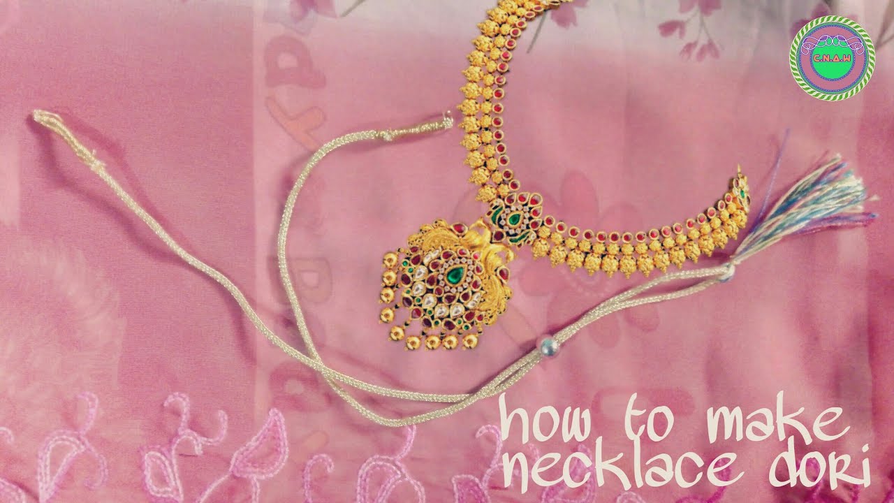 how to make necklace back dori/rope tutorial - YouTube