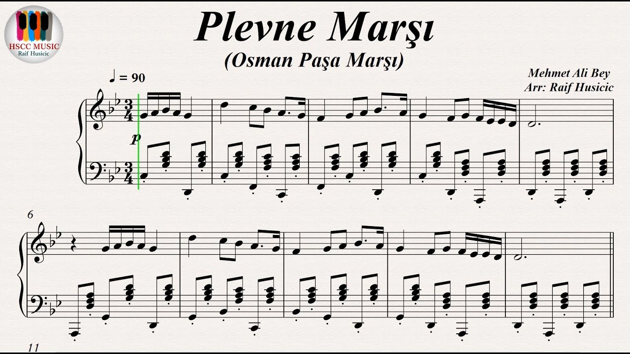 Plevne Marşı (Osman Paşa Marşı), Piano YouTube