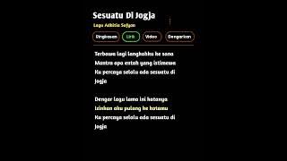 lirik lagu sesuatu di jogja - adhitia sofyan