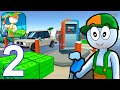 Gas Station: Idle Car Tycoon - Gameplay Walkthrough Part 2 Stickman Idle Gas Station Manager