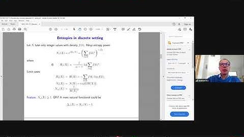 Sergey Bobkov: Concentration functions and entropy bounds for discrete log-concave distributions