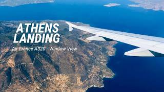 Spectacular Landing at Athens ✈️ Air France A320 | Window View