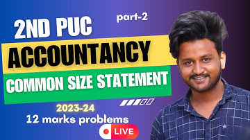 2nd puc | accountancy | analysis of financial statement| common size statement | gb nagaral| 2ND PU
